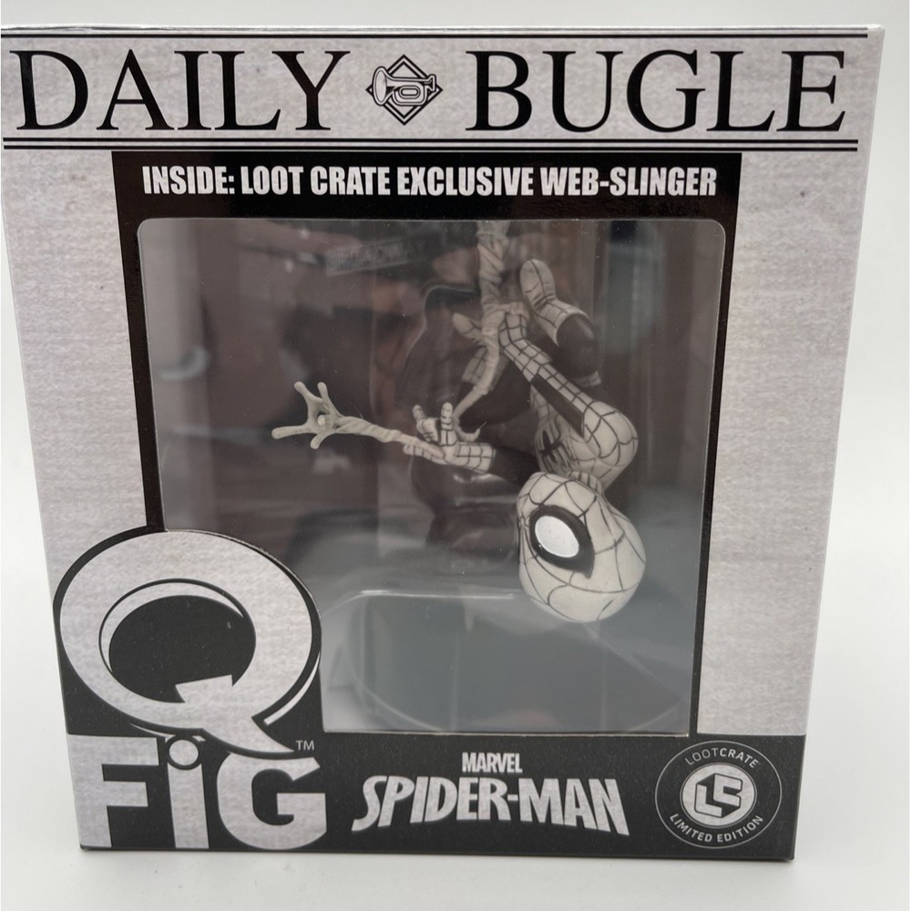 Q-Fig ~ Marvel ~ Daily Bugle Spider-Man Web Slinger~ Loot‎ Crate Exclusive